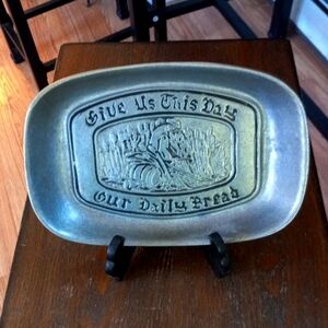 Olde Country Restoration Pewtarex vintage dish, VGUC